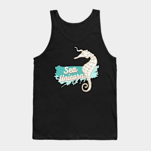 Sea Unicorn Comic Art Spaß Seepferdchen Tier Süß Tank Top